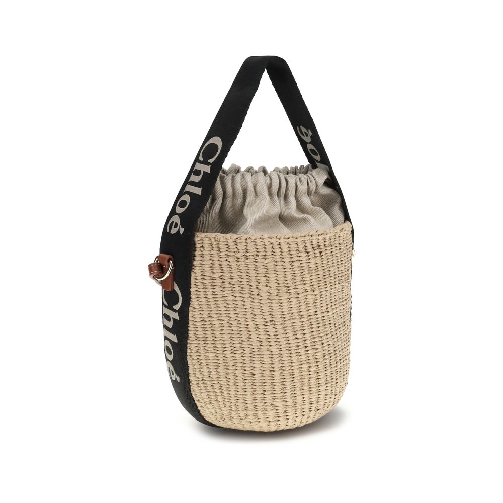 Chloé Beige Raffia Shoulder Bag