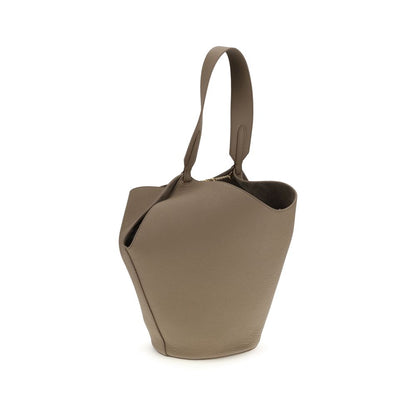Khaite Beige Calf Leather Bos Taurus Shoulder Bag