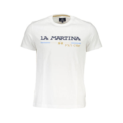 La Martina White Cotton T-Shirt