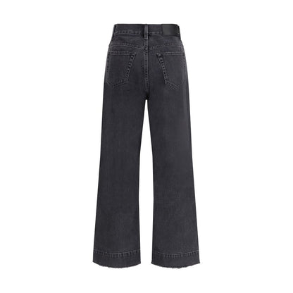 Chloé Black Cotton Cropped Jeans