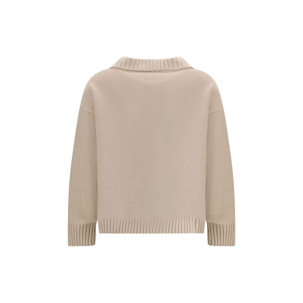 Max Mara Beige Fleece Wool Top
