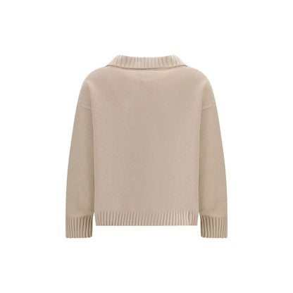 Max Mara Beige Fleece Wool Top