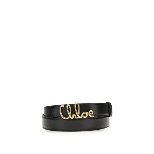 Chloé Black Calf Leather Bos Taurus Regular Belt