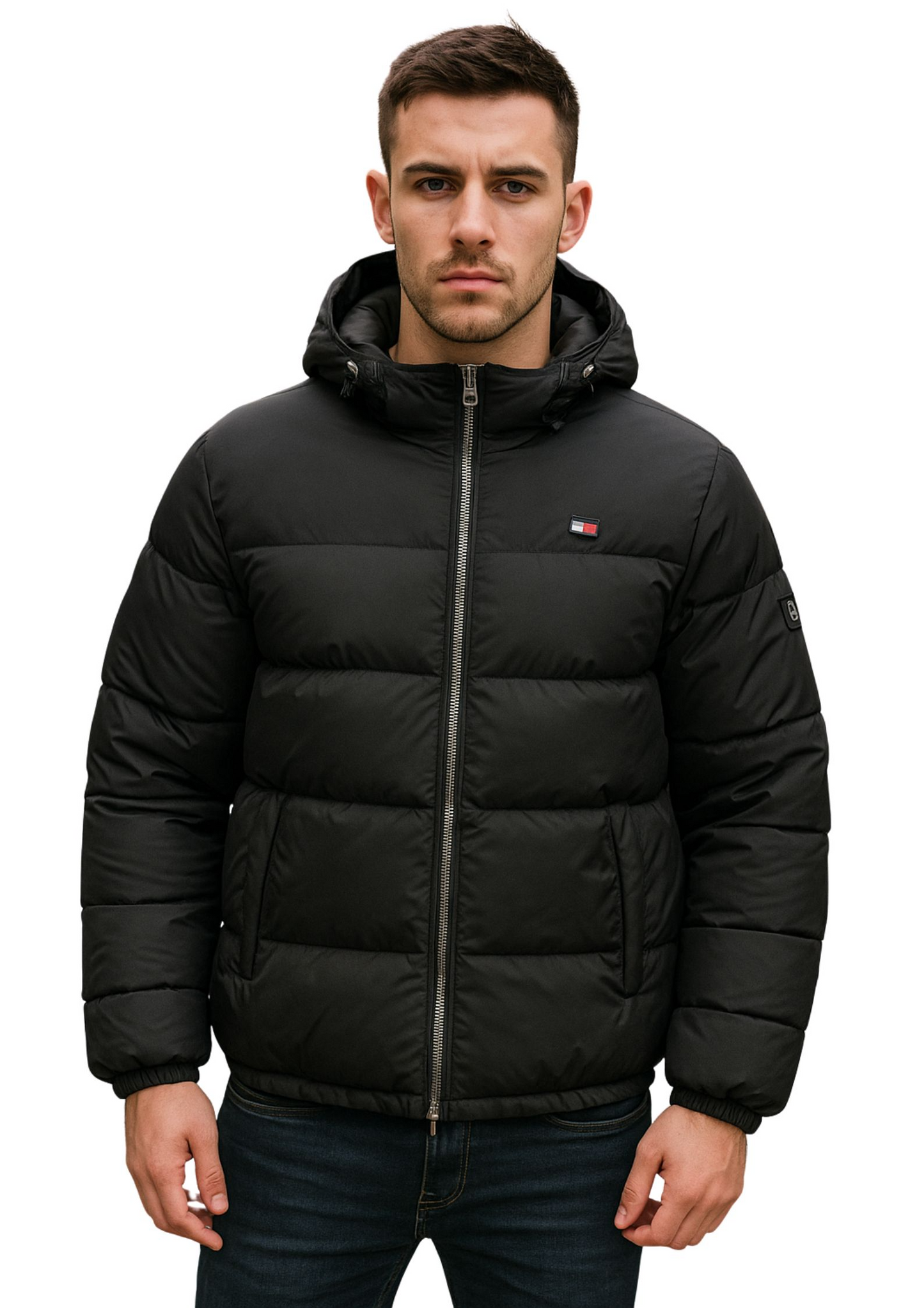 Tommy Hilfiger Black Polyester Jackets & Coat