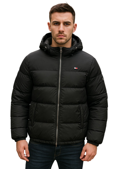 Tommy Hilfiger Black Polyester Jackets & Coat