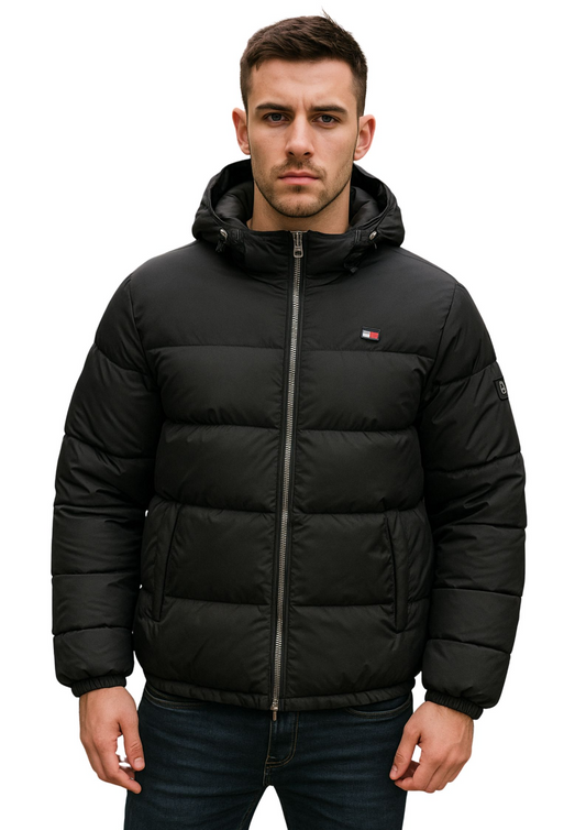 Tommy Hilfiger Black Polyester Jackets & Coat